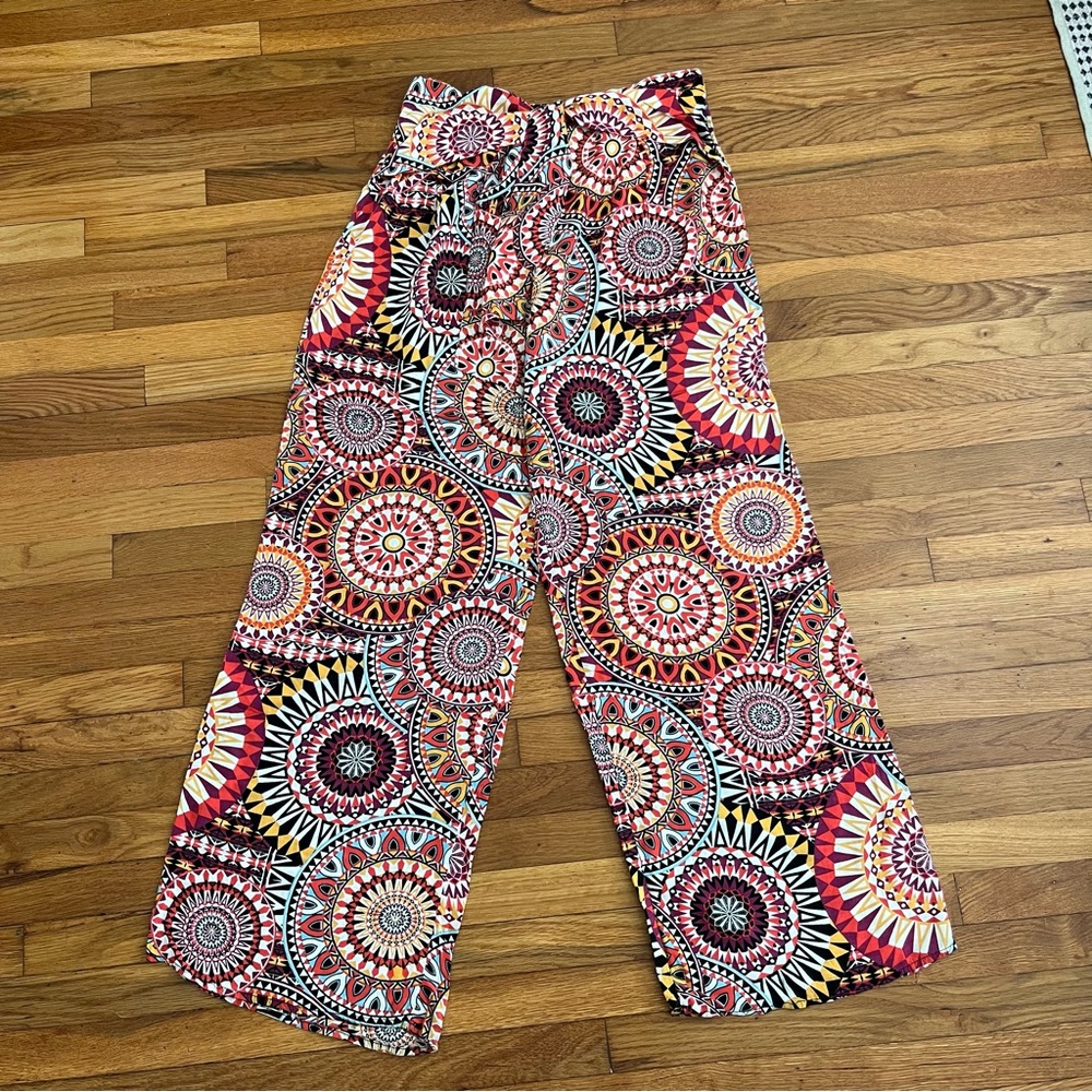 Xhilaration Tie Waist Wide Leg Pant sz L